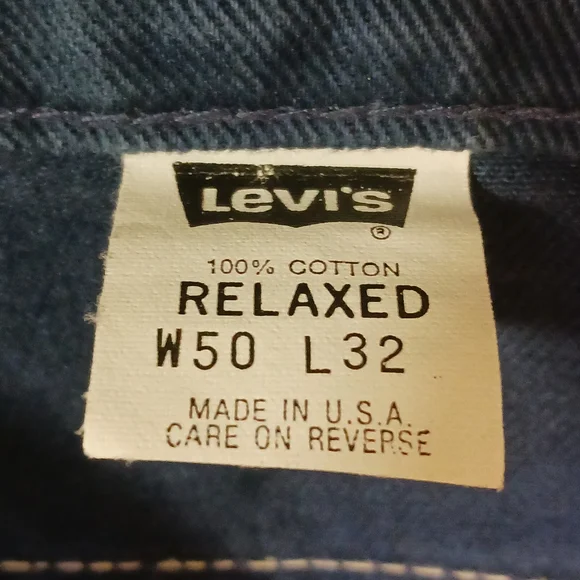 NWT Levis Strauss 540 Relaxed Fit Blue Twill Cotton Denim Jeans 50x32 - Picture 5 of 6